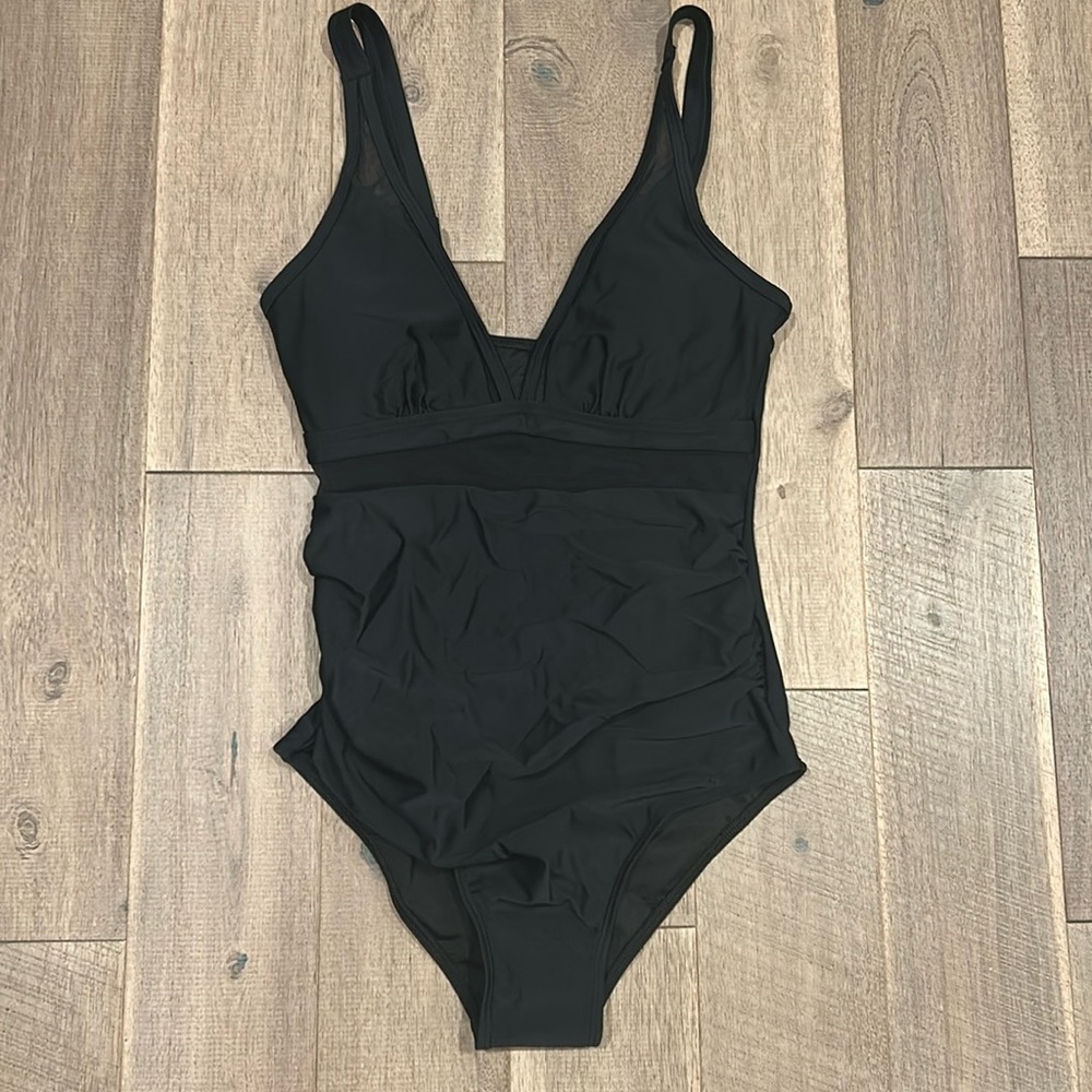 SUUKSESS Women Slimming Tummy Control One Piece Swimsuits Sexy Mesh High Waisted